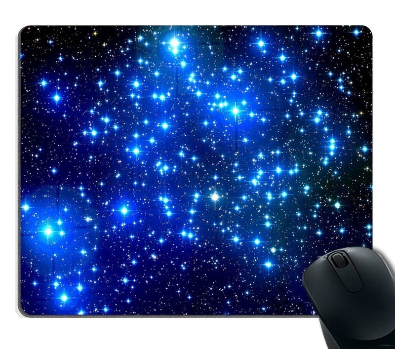 Smooffly Mouse Pad Blue Galaxy Customized Rectangle Non-Slip Rubber Mousepad Gaming Mouse Pad - Image 1